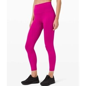 Lululemon Wunder Train High-Rise Tight 25" Women's Sz 6 Ripened Raspberry pink